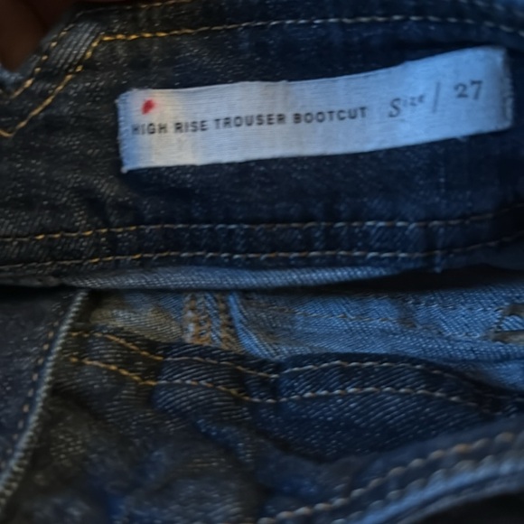 Anthropologie Pilcro High Rise Bootcut Flare Leg Jeans Sz 27 Dark Rinse - Picture 6 of 7